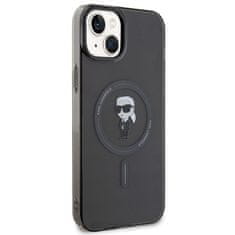 Karl Lagerfeld hard silikonové pouzdro iPhone 15 PLUS 6.7" black IML Ikonik MagSafe