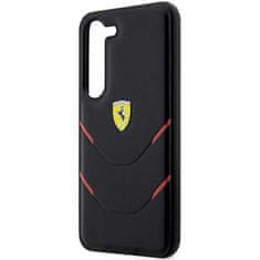 Ferrari FEHCS23SPBAK hard silikonové pouzdro Samsung Galaxy S23 5G black Hot Stamp Lines