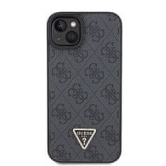 Guess hard silikonový obal iPhone 15 6.1" Black Crossbody 4G Diamond Triangle