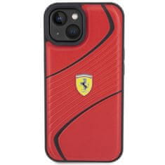 Ferrari  hard silikonové pouzdro iPhone 15 6.1" red Twist Metal Logo