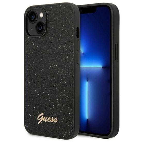 Guess GUHCP14MHGGSHK hard silikonové pouzdro iPhone 14 PLUS 6.7" black Glitter Script