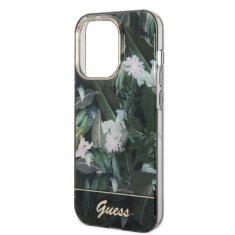 Guess GUHCP14LHGJGHA hard silikonové pouzdro iPhone 14 PRO 6.1" green Jungle Collection