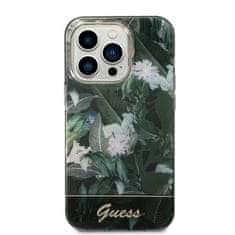 Guess GUHCP14LHGJGHA hard silikonové pouzdro iPhone 14 PRO 6.1" green Jungle Collection