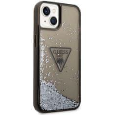 Guess GUHCP14SLFCTPK hard silikonové pouzdro iPhone 14 6.1" black Liquid Glitter Palm Collection