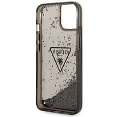 Guess GUHCP14SLFCTPK hard silikonové pouzdro iPhone 14 6.1" black Liquid Glitter Palm Collection