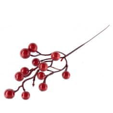 MAGIC HOME Větvička Berries, červená, 27 cm, bal. 6 ks