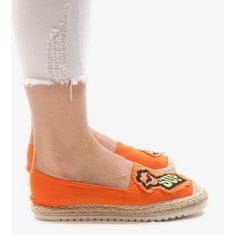 Oranžové espadrilky L-1047 velikost 38