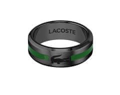 Lacoste Originální černý prsten Stencil 2040084 (Obvod 64 mm)