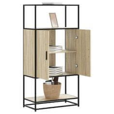 shumee vidaXL Skříň highboard dub sonoma 68x35x139 cm kompozitní dřevo a kov