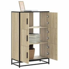 shumee vidaXL Skříň highboard dub sonoma 68x35x106,5 cm kompozit a kov