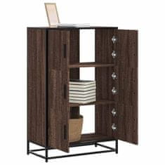 shumee vidaXL Skříň highboard hnědý dub 68x35x106,5 cm kompozit a kov