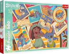 Trefl Puzzle Lilo&Stitch: Razítka 500 dílků