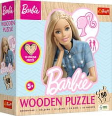 Trefl Dřevěné obrysové puzzle Barbie 50 dílků