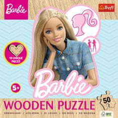 Trefl Dřevěné obrysové puzzle Barbie 50 dílků