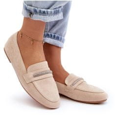 Dámské mokasíny z ecosuede Beige Ladite velikost 37