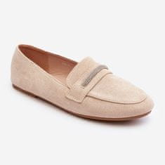 Dámské mokasíny z ecosuede Beige Ladite velikost 37