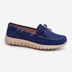 Vinceza Dámské mokasíny s motýlkem Navy Blue velikost 41