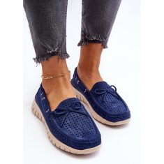 Vinceza Dámské mokasíny s motýlkem Navy Blue velikost 41