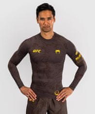 VENUM Rashguard VENUM UFC Fusion by Venum Fight Week Dl. rukáv - hnědý