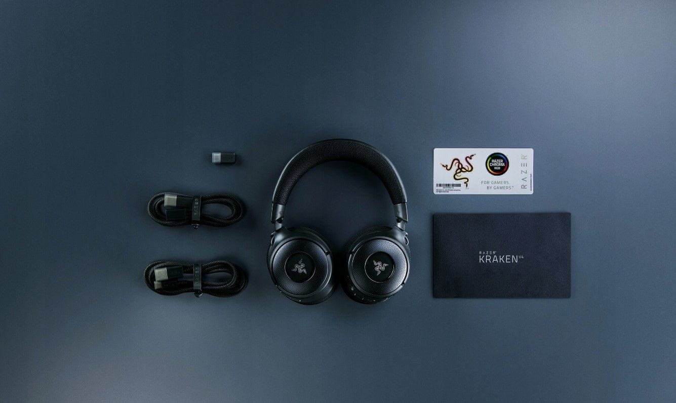  moderní bluetooth sluchátka na uši herní razer kraken v4 