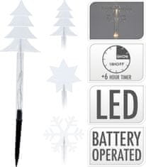 ModernHome Sada 5Zahradních Světel 15Led H37Cm 3Rod 3X Aa 1,5V