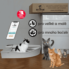 Smart Kitty Automatická, samočistící toaleta pro kočku Smart Kitty, černá, nekryté