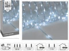 ModernHome Łańcuch Świetlny 40Led White Soft Wire 3M