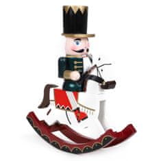 Homla Vánoční figurka Figurka | NUTCRACKER | houpací louskáček tmavě zelený | 28 cm | 878270