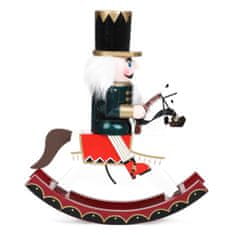 Homla Vánoční figurka Figurka | NUTCRACKER | houpací louskáček tmavě zelený | 28 cm | 878270