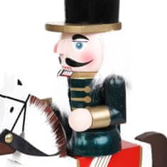 Homla Vánoční figurka Figurka | NUTCRACKER | houpací louskáček tmavě zelený | 28 cm | 878270