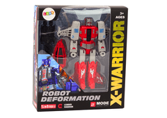 Lean-toys Robot-Vrtulník 2V1 Transformace X-Warrior Červený