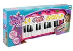 Lean-toys Pianinko Keyboard 24 Kláves Růžová