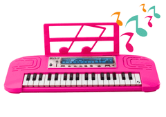 Lean-toys Elektrické Pianinko Pro Děti 36 Melodií Růžové