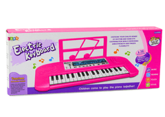 Lean-toys Elektrické Pianinko Pro Děti 36 Melodií Růžové