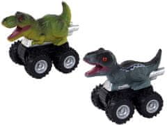 Lean-toys Autíčko Dinosaurus S Frikčním Pohonem Různé Druhy Barvy