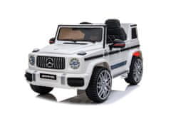 KECJA Mercedes Amg G63 Dla Dzieci Biały + Pilot + Mp3 Led + Wolny Start + Eva + Pasy