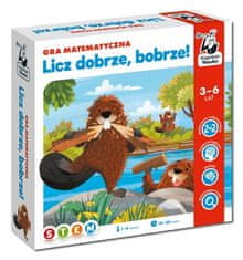 KECJA Gra Edukacyjna "Licz Dobrze Bobrze!" Dla Dzieci 3-6 Lat Matematyczno-Logiczna Rozrywka + Nauka Liczenia