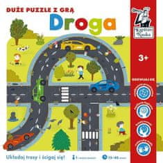 KECJA Gra Edukacyjna Puzzle "Droga" Dla Dzieci 3+ Układanie Jezdni + Wyścigi Samochodów