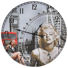 Vidaxl Vintage nástěnné hodiny Marilyn Monroe 60 cm