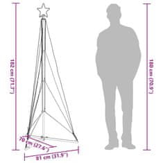 Vidaxl Světla na vánoční stromek 363 studených bílých LED 182 cm