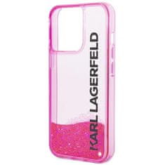 Karl Lagerfeld KLHCP14LLCKVF hard silikonové pouzdro iPhone 14 PRO 6.1" pink Liquid Glitter Elong