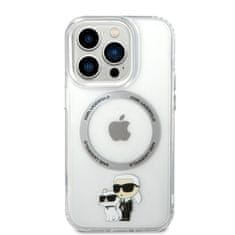 Karl Lagerfeld KLHMP14LHNKCIT hard silikonové pouzdro iPhone 14 PRO 6.1" transparent Iconic Karl&Choupette Magsafe