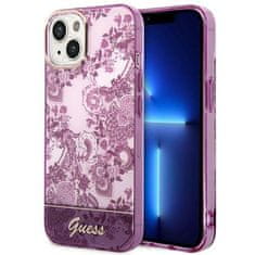 Guess GUHCP14MHGPLHF hard silikonové pouzdro iPhone 14 PLUS 6.7" fuschia Porcelain Collection