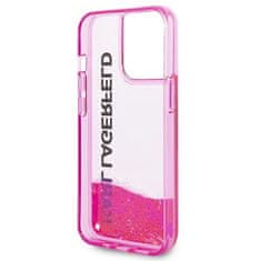 Karl Lagerfeld KLHCP14LLCKVF hard silikonové pouzdro iPhone 14 PRO 6.1" pink Liquid Glitter Elong