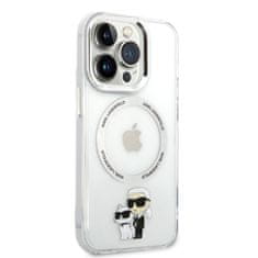 Karl Lagerfeld KLHMP14LHNKCIT hard silikonové pouzdro iPhone 14 PRO 6.1" transparent Iconic Karl&Choupette Magsafe