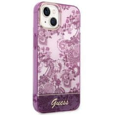 Guess GUHCP14MHGPLHF hard silikonové pouzdro iPhone 14 PLUS 6.7" fuschia Porcelain Collection