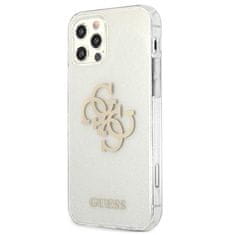 Guess GUHCP12LPCUGL4GTR hybrid silikonové pouzdro iPhone 12 Pro MAX 6,7" transparent 4G logo glitter