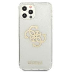 Guess GUHCP12LPCUGL4GTR hybrid silikonové pouzdro iPhone 12 Pro MAX 6,7" transparent 4G logo glitter