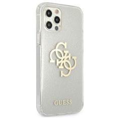 Guess GUHCP12LPCUGL4GTR hybrid silikonové pouzdro iPhone 12 Pro MAX 6,7" transparent 4G logo glitter