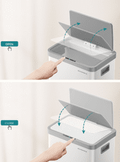 Songmics Odpadkový koš s pohybovým senzorem PROPER 68 L bílý